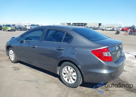2012 Honda Civic Lx z USA, uszkodzony, nr VIN 19XFB2F51CE009840